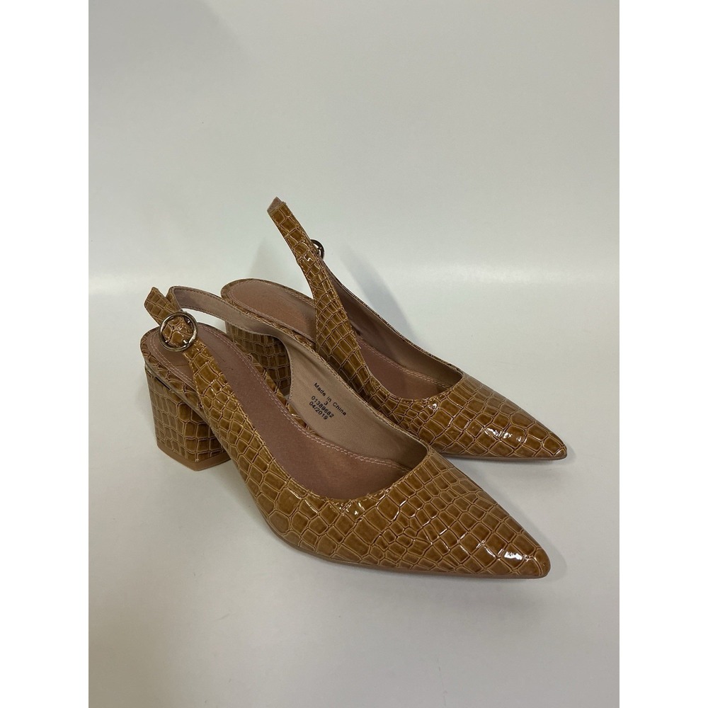 ASOS Design slingback pointed heels in color tan women's size 5